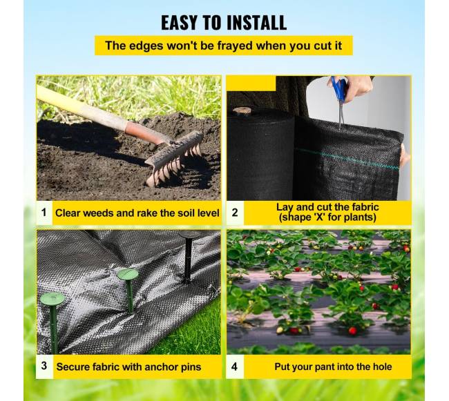 Sodo piktžolių užtvaros audinys, 1.2 x 30.5 m4