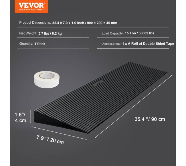 1.6 cm slenkstinė guminė rampa robotams6