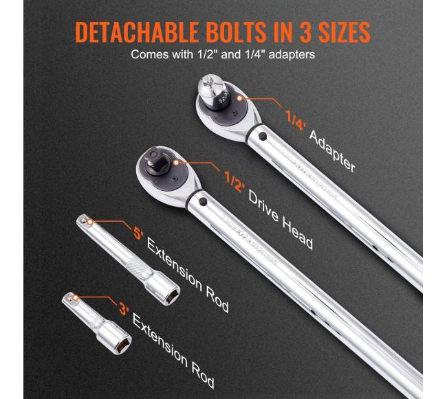 Reguliuojamas sukimo momento raktas su priedais 12, 20-250 ft.lb4