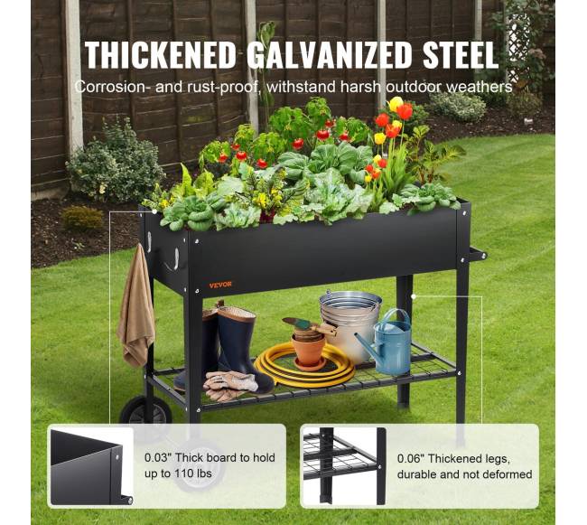 Pakeltas daržo lysvės lovys, juodas3