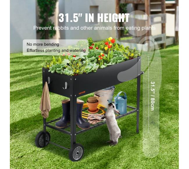 Pakeltas daržo lysvės lovys, juodas5