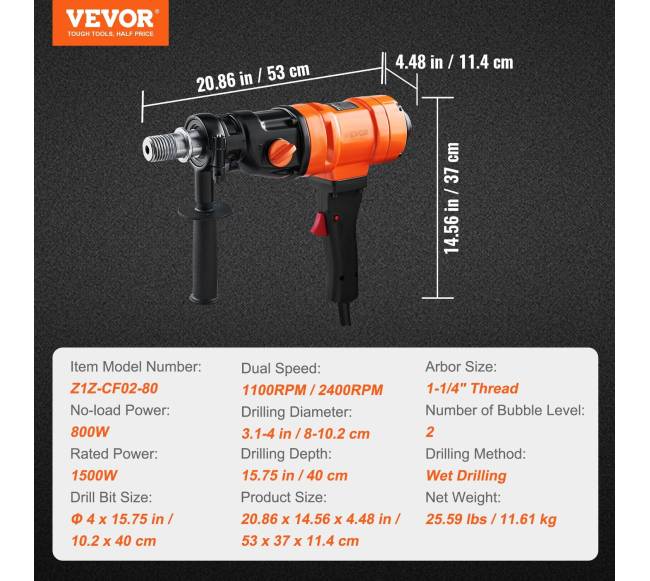 Rankinis deimantinis gręžimo įrenginys, 1500W6