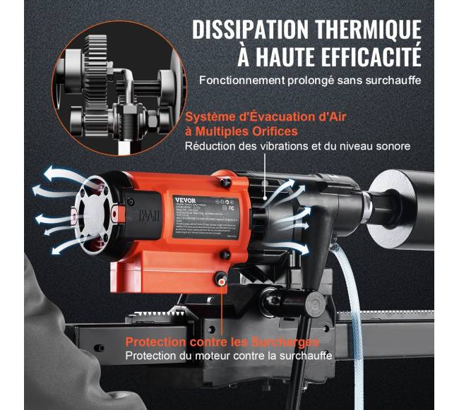 Šlapias ir sausas deimantinis gręžimo aparatas betonui 3200W4