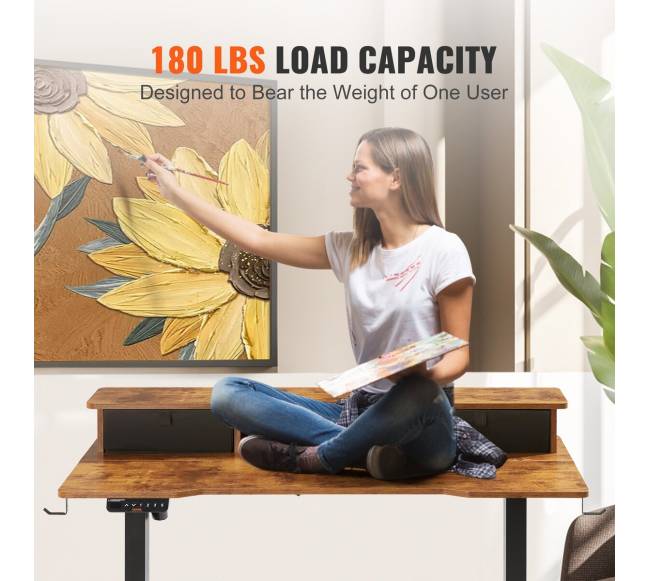 Reguliuojamo aukščio stalas 120 x 60 cm3