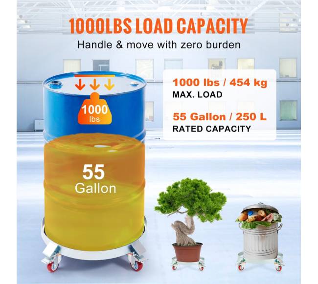 2 vnt. 55 galonų statinės vežimėlis2