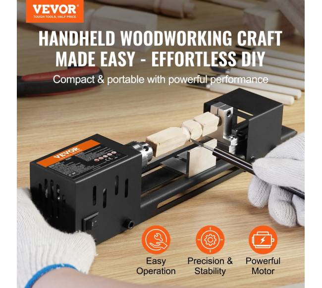 Mini medžio staklės, 70 mm x 160 mm, 24VDC1