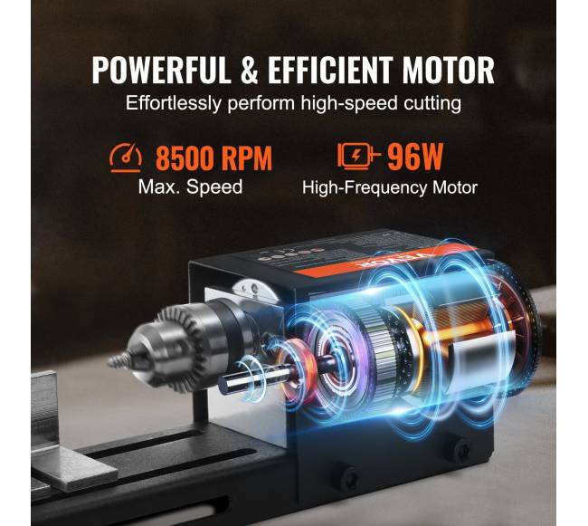 Mini medžio staklės, 70 mm x 160 mm, 24VDC4