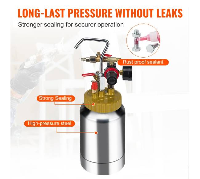 Dažų purškimo slėginis bakas, 2L, 1.8mm antgalis5