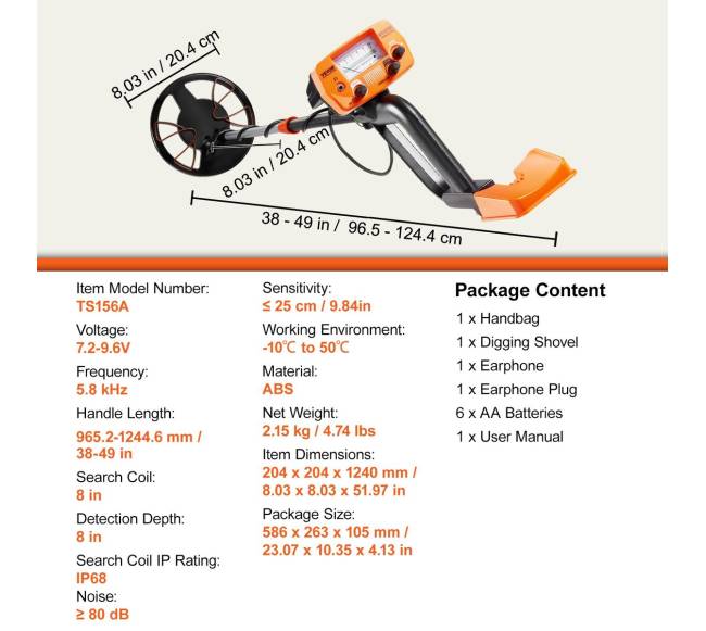 Metalo detektorius su IP68 apsauga6