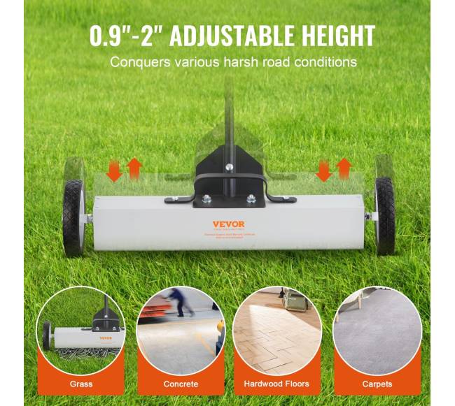 50 lb ritinėjamas magnetinis valytuvas su ratais3