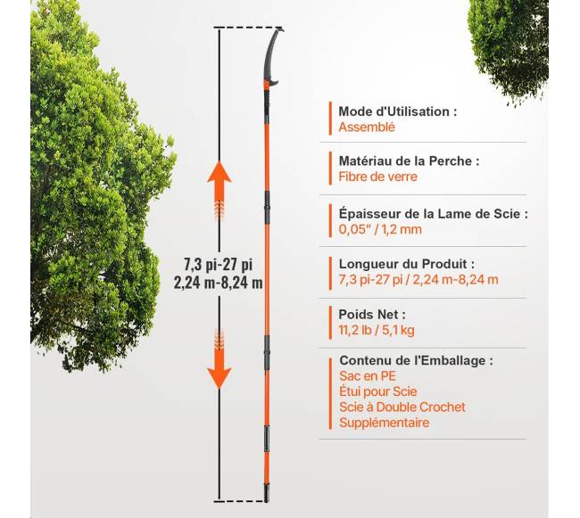 Teleskopinis šakų pjūklas6