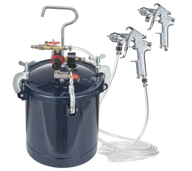 Dažų purškimo slėgio bakas, 10L0