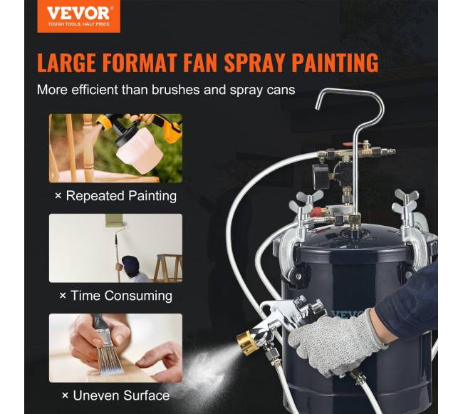 Dažų purškimo slėgio bakas, 10L1