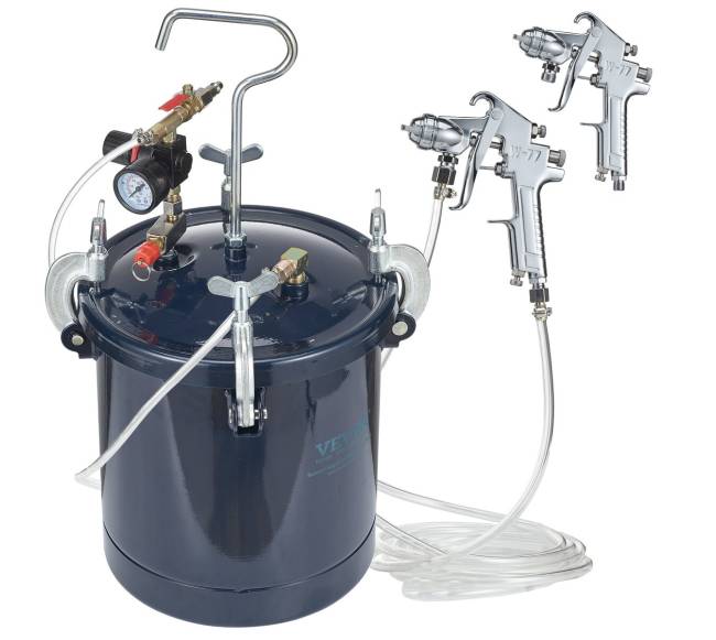 Dažų purškimo slėgio bakas, 10L8