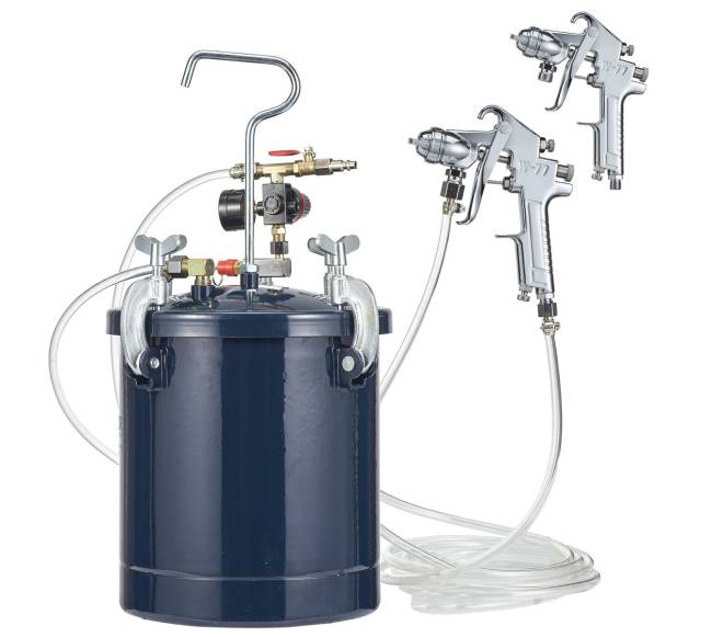 Dažų purškimo slėgio bakas, 10L9