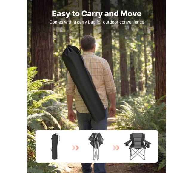 Sulankstoma kėdė su šoninėmis kišenėmis6