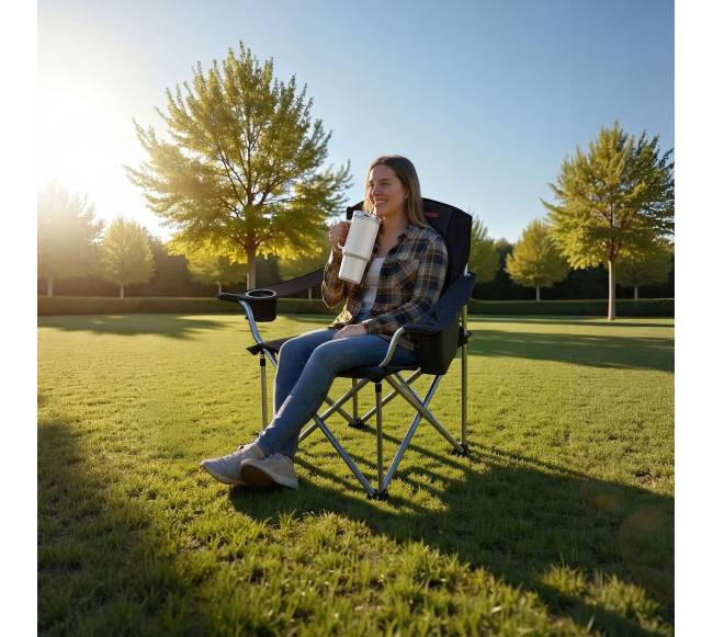 Sulankstoma kėdė su šoninėmis kišenėmis7