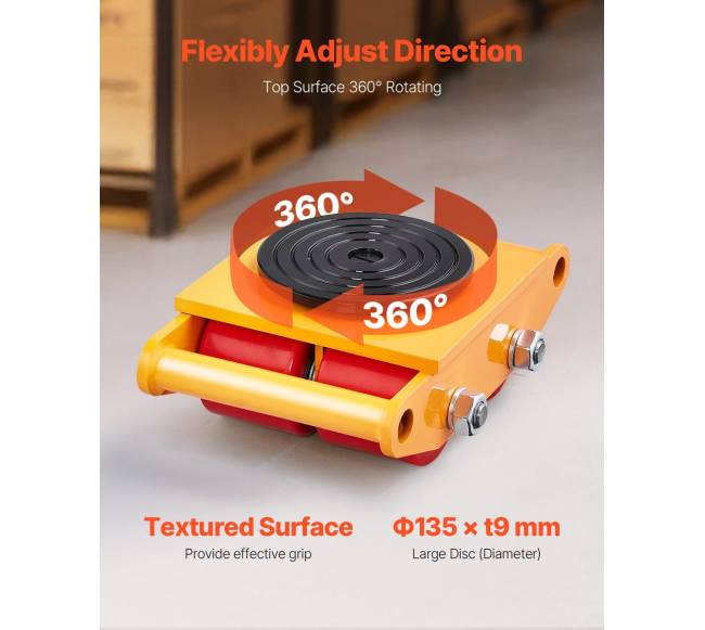 Pramoninis vežimėlis 6 tonoms su PU ratukais2