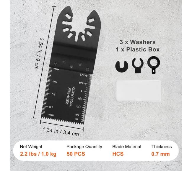 50 vnt. virpantys pjūklų ašmenys medžiui6