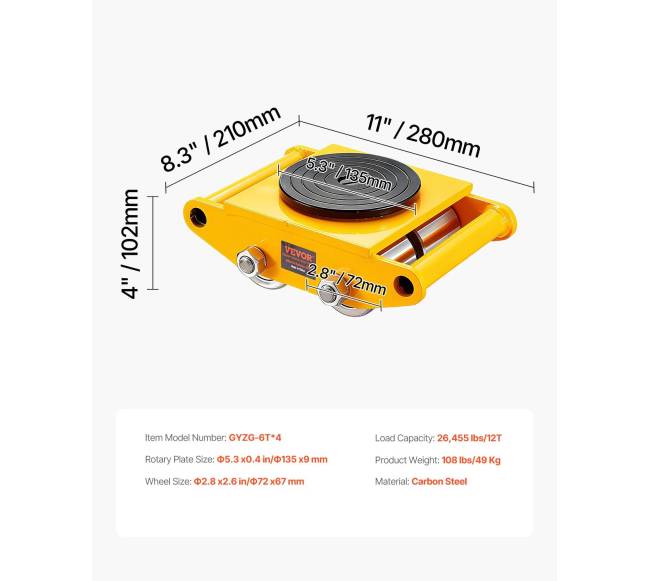 4 dalių įrengimų rogių dolis su 12T apkrova6
