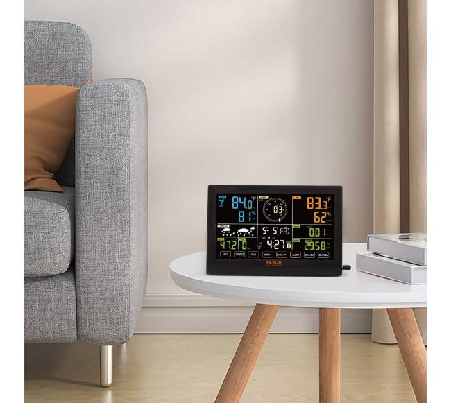 7 vieno belaidė oro stotis su spalvotu ekranu7