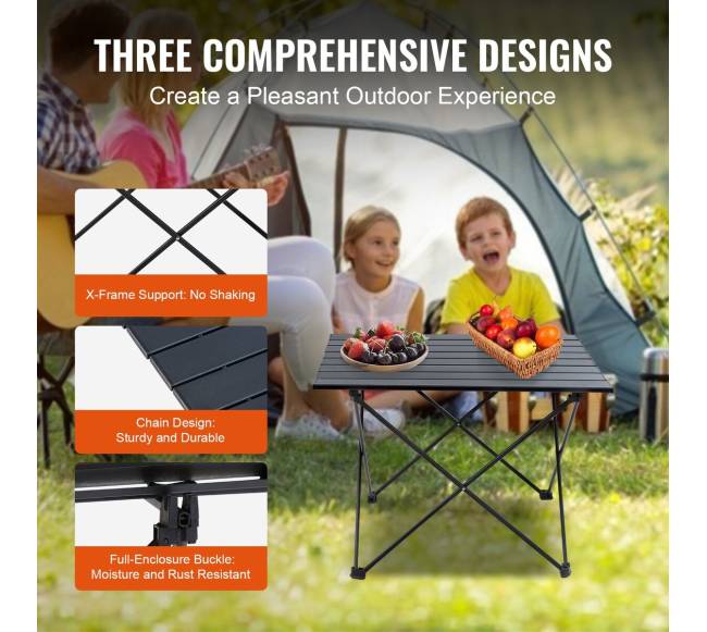 Sulankstomas stovyklavimo stalas, juodas2