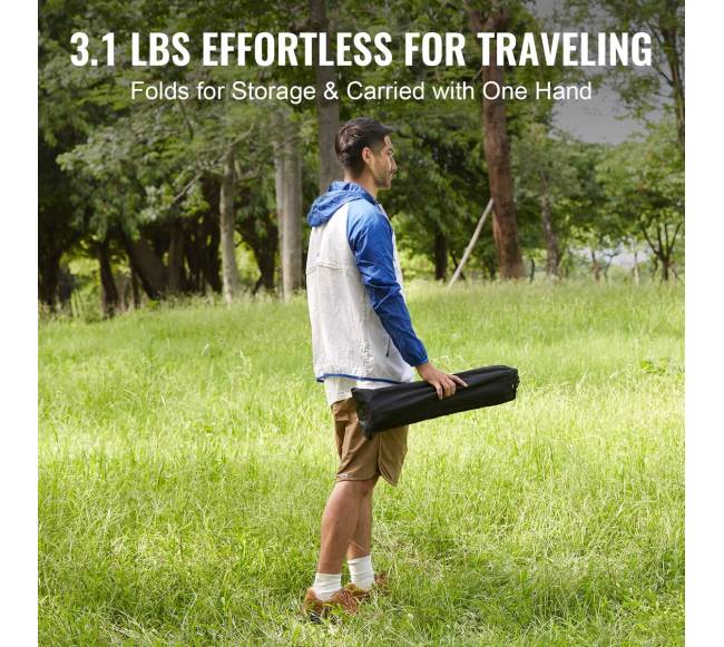 Sulankstomas stovyklavimo stalas, juodas4