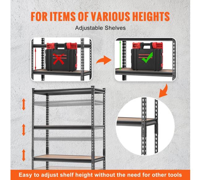 Reguliuojama penkių lygių lentynų sistema5