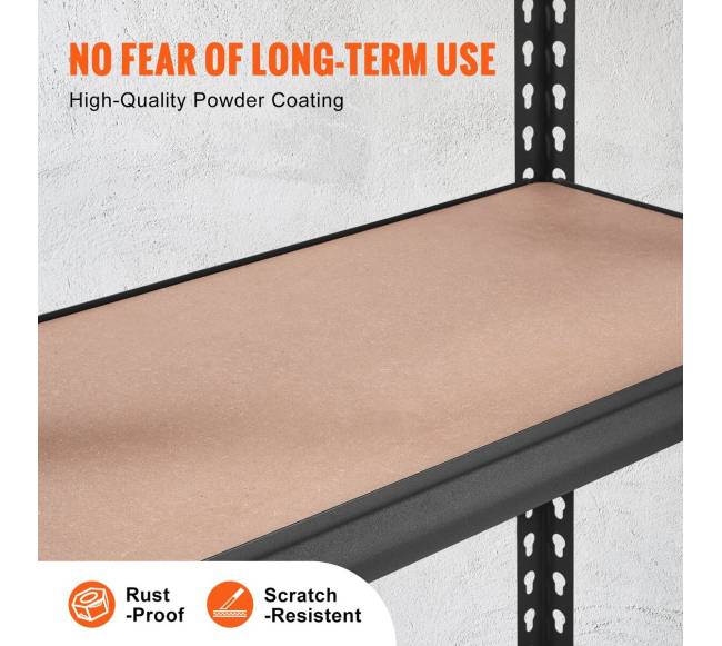 5 lygmenų reguliuojama saugojimo lentyna, 907 kg talpa2