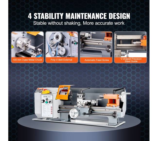 Metalo tekinimo staklės, 17.8 cm x 35 cm3