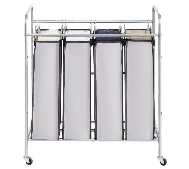 Skalbinių rūšiuoklė su 4 sekcijomis ir ratukais8