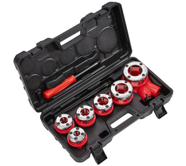 Reketinis vamzdžių sriegiklis su dėklu9