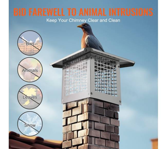 kaminas 330 x 229 mm nerūdijantis plienas stogelis4