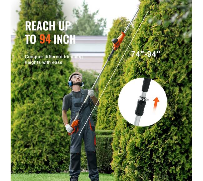 20V belaidis gyvatvorių žirklės su teleskopiniu kotu2