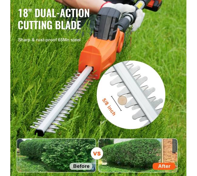 20V belaidis gyvatvorių žirklės su teleskopiniu kotu3