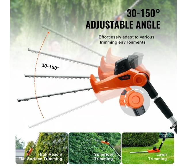 20V belaidis gyvatvorių žirklės su teleskopiniu kotu5