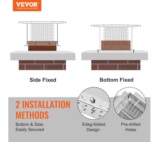 dūmtraukio dangtelis 304 x 304 mm nerūdijančio plieno1