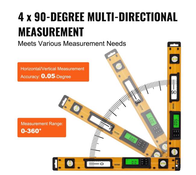 Magnetinis torpedo kampų matuoklis 60 cm2