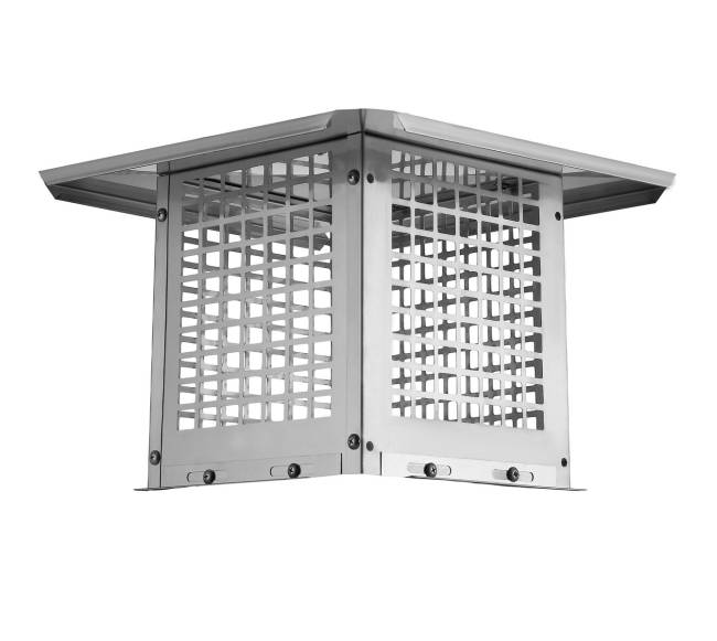 Nerūdijančio plieno dūmtraukio gaubtas 229 x 229 mm9