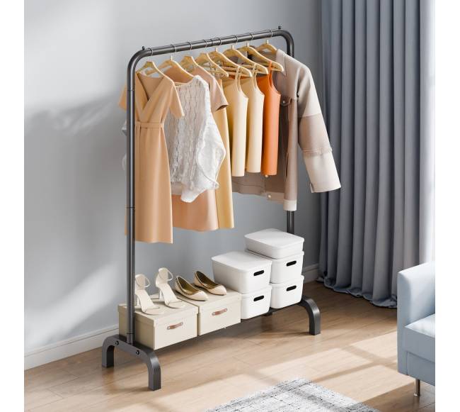 Drabužių stovas su kabykla ir lentyna7