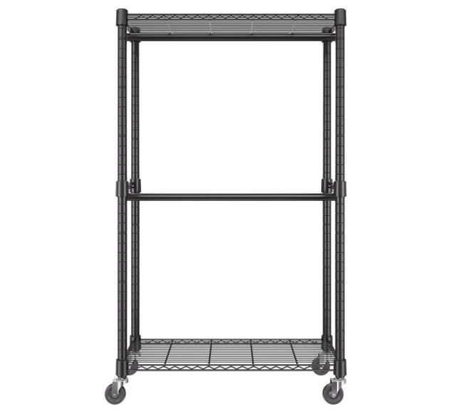 Dviejų pakopų drabužių stovas su ratučiais10