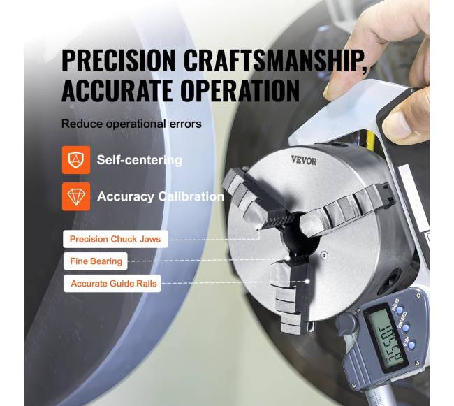 3-žandikaulių tekinimo griebtuvas, 6 colių2