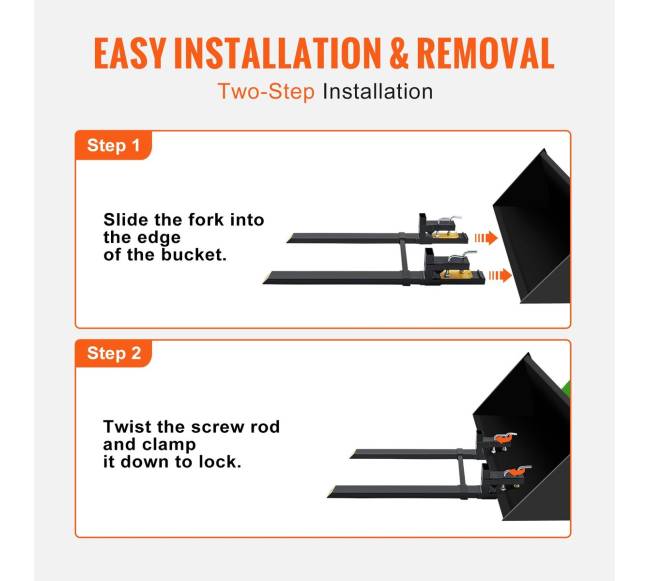 Šakių priedas traktoriui, 2000 kg5