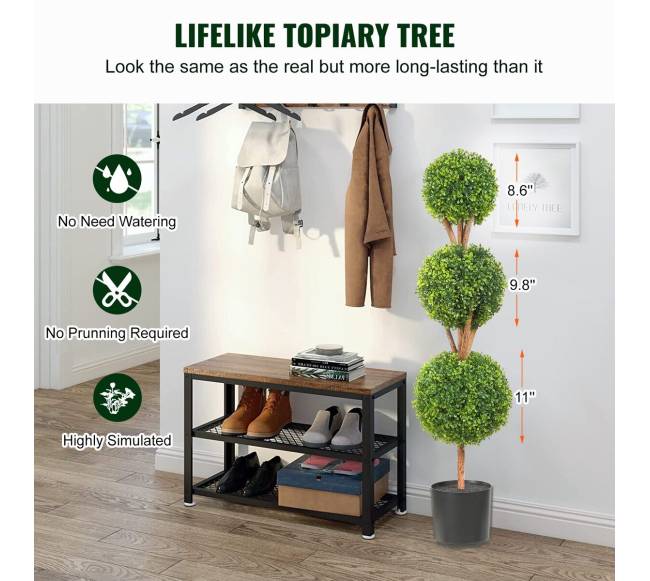 Dirbtiniai buksmedžio medeliai su vazomis1