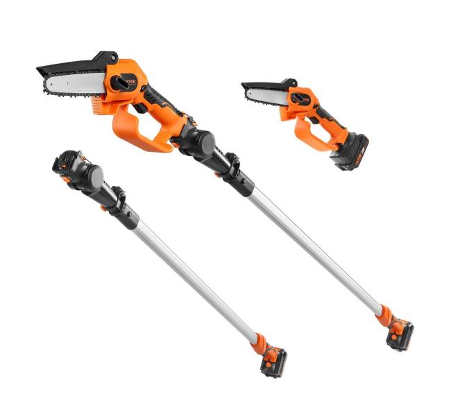 2-in-1 belaidis genėjimo pjūklas ir mini grandininis pjūklas0