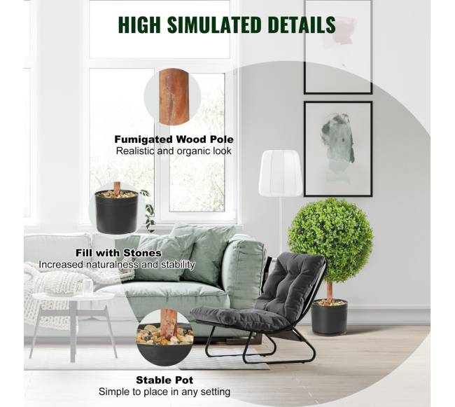 Dirbtiniai buksmedžio medeliai 61 cm, 2 vnt.4