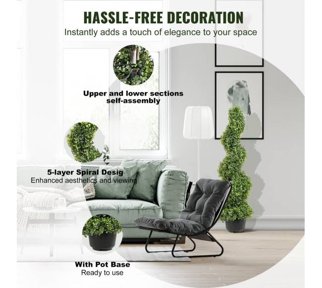 Dirbtiniai buksmedžio medeliai, 91 cm aukščio (2 vnt.)4