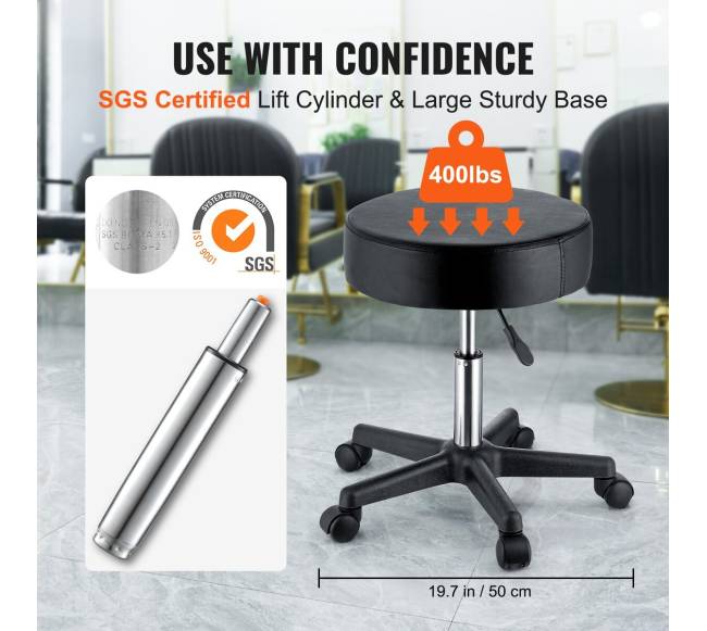 Reguliuojamas taburetė su ratukais, 181 kg2