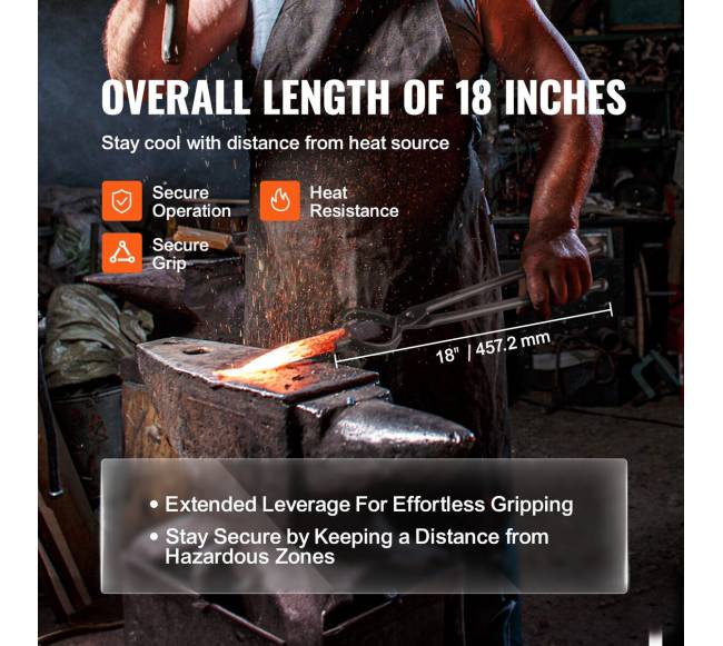 Kalvystės žnyplės 45 cm, 4 vnt. komplektas2