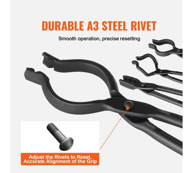 Kalvystės žnyplės 45 cm, 4 vnt. komplektas5